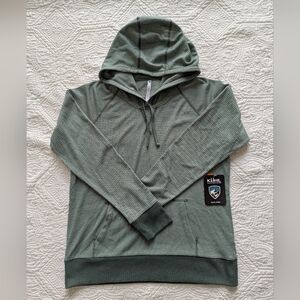 Kuhl Women's Stria Green Striped Hoodie